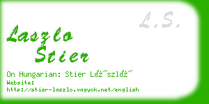 laszlo stier business card